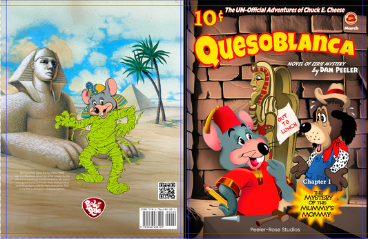 1991 Unofficial Chuck E Cheese Comic Quesoblanca SIGNED by Peeler & Rose