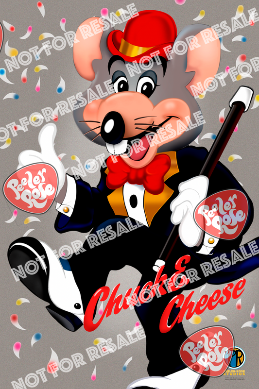 1990s Chuck E Confetti Poster in 3 Sizes