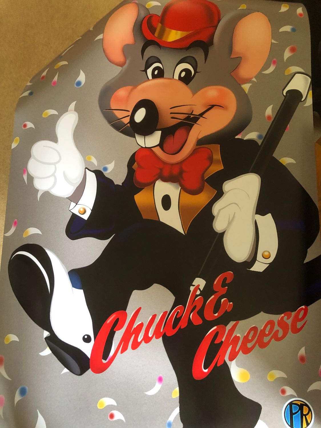 Peeler-Rose 1990s Confetti Chuck E Cheese Poster