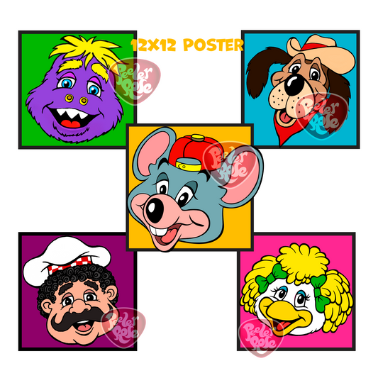 Artists proof Chuck and the Gang from 1996 art 12x12