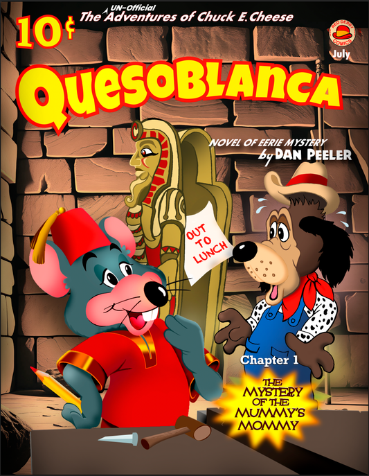 1991 Unofficial Chuck E Cheese Comic Quesoblanca SIGNED by Peeler & Rose