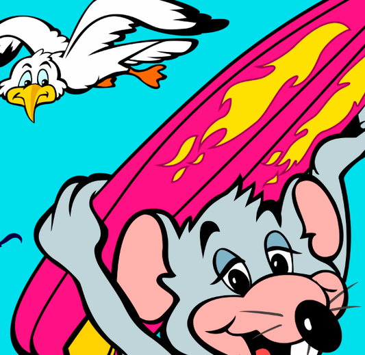 Chuck E Cheese Beach Surfer Print