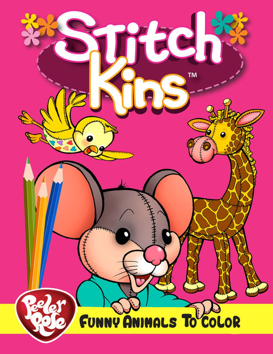 Peeler-Rose Stitch-Kins Cartoon Animals Coloring Book